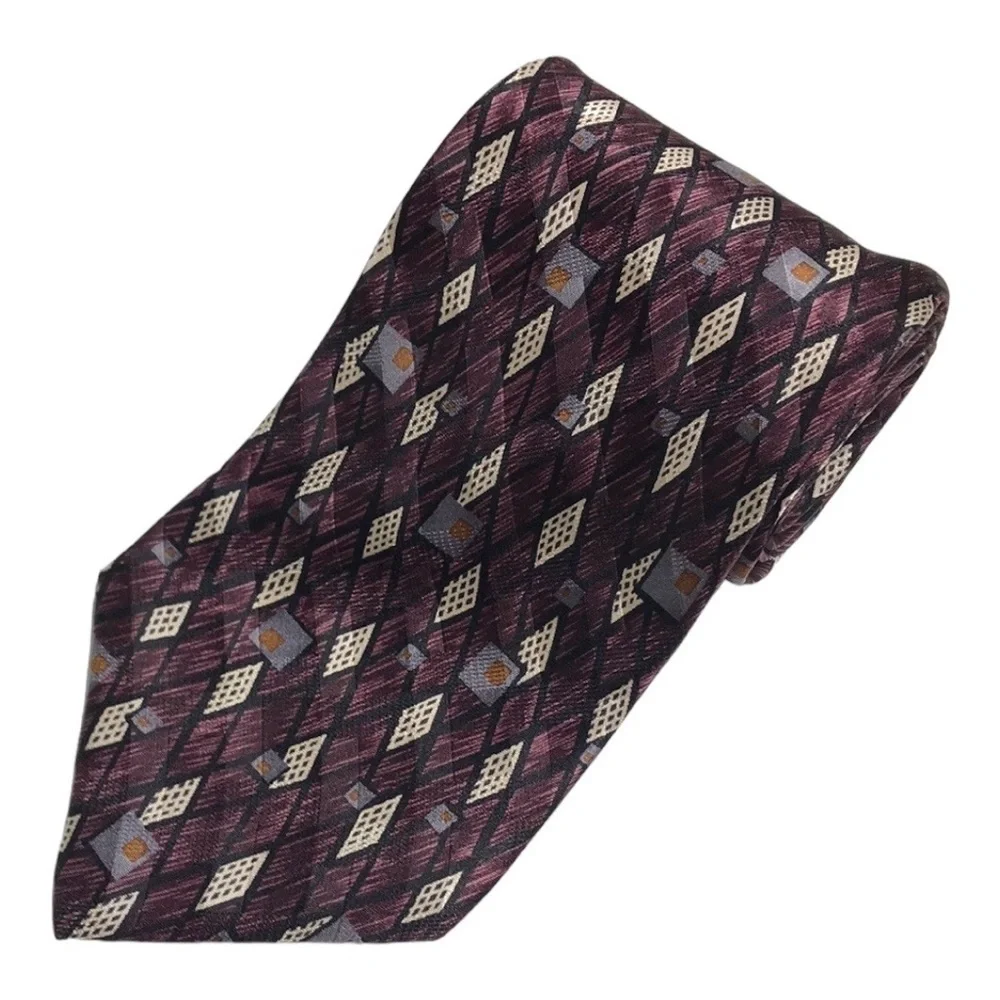 CONTE DI MILANO Men’s Italian 100% Silk Tie